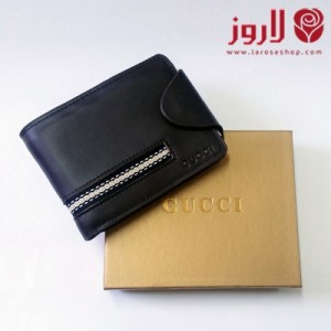 Gucci Wallet - Black with White Line