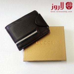 Gucci Wallet - Brown with White Line