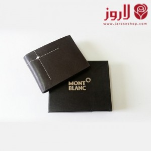 Mont Blanc Wallet .. Brown Leather with Abstract