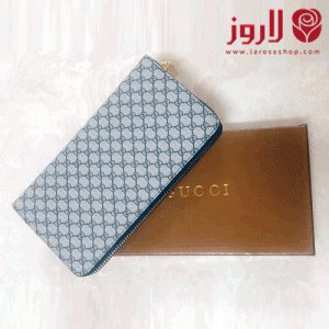 محفظة قوتشي Gucci .. لون أبيض وكحلي