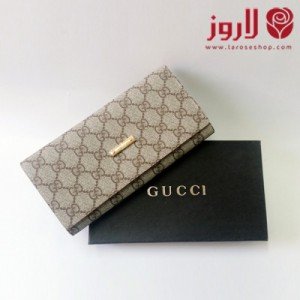 محفظة قوتشي Gucci .. لون بني بيج